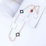 Load image into Gallery viewer, Geometric Square Necklace Jewelry 231607 BTJE
