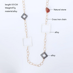 Load image into Gallery viewer, Geometric Square Necklace Jewelry 231607 BTJE
