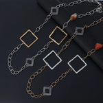 Load image into Gallery viewer, Geometric Square Necklace Jewelry 231607 BTJE
