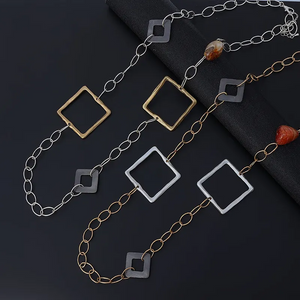 Geometric Square Necklace Jewelry 231607 BTJE