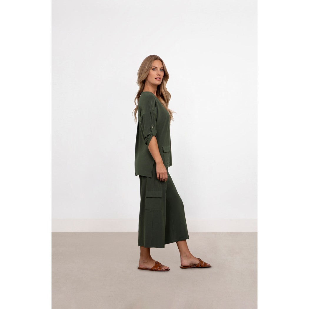 Safari Top, Elbow Sleeve Top 22258-4