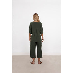 Safari Top, Elbow Sleeve Top 22258-4