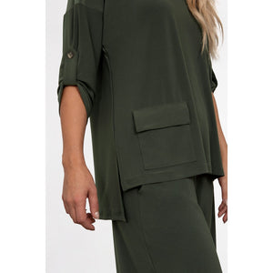 Safari Top, Elbow Sleeve Top 22258-4